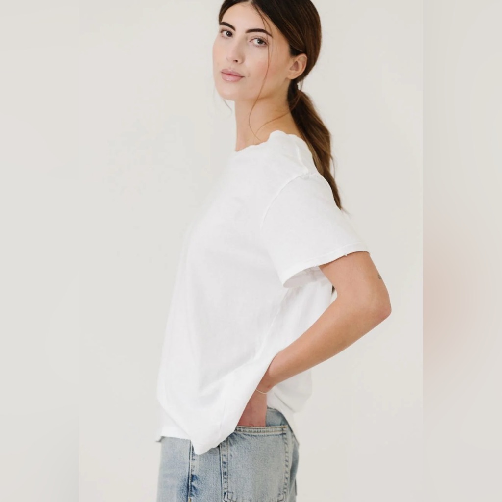 Nwot Nili Lotan Brady Tee In Cream